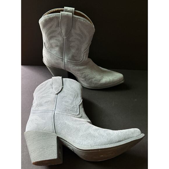 Ariat Womens Chandler Ankle Boots Bootie Blue Suede Size 9.5 Western Cowboy - Picture 6 of 8